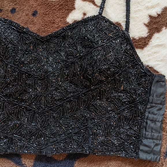 80s EMBROIDERED BUSTIER - Picture 2 of 6